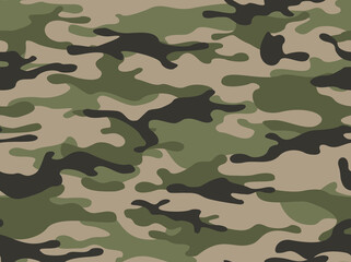 Seamless camouflage pattern. Army background. Military texture. Print. Vector illustration