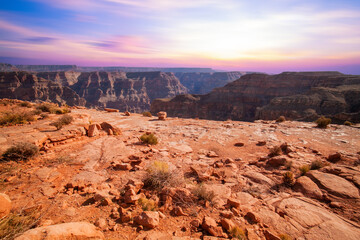 Fototapeta na wymiar Sunset view of the Grand Canyon in Arizona, United States 