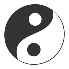 Yin  Yang icon. Kung fu symbol. Sign balance vector.