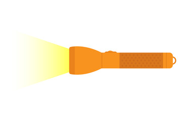 Pocket flashlight icon. Color silhouette. Side view. Vector simple flat graphic illustration. Isolated object on a white background. Isolate.