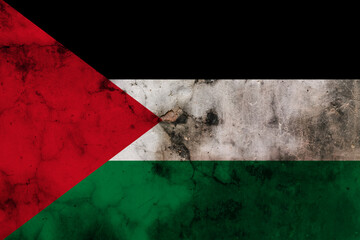 Grunge of Palestine Flag, flag Palestine dirty 