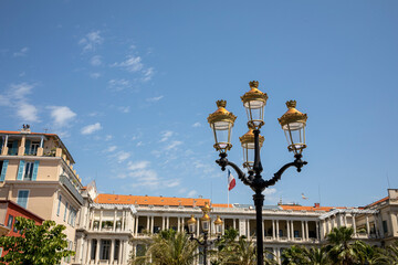 classic french streetlight in south france