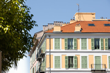 french style building in the old town, south franc, Nice