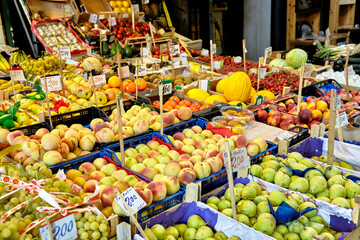 Street shop of fruit and vegetables