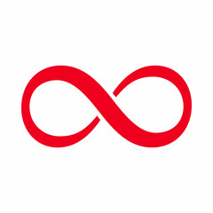 red infinity symbol (&infin;) in mathematics