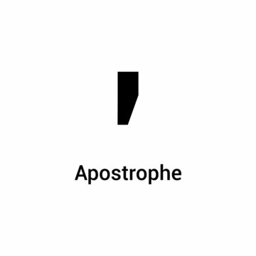 Apostrophe in English grammar vector illustration