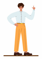Indian businessman. Character wearing business casual clothing