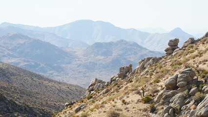 Fototapeta na wymiar Pacific Crest Trail Desert Section F from Tehachapi Pass to Walker Pass in California, USA.