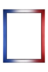 Modern patriotic red white blue picture photo frame sale border poster isolated - 502250077
