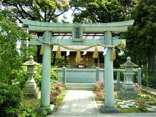 篠崎八幡神社の境内に建つ高雄神社