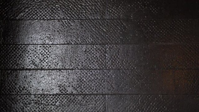 Black wall tiles texture semi gloss reflective craft detail