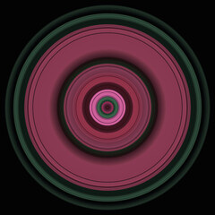 Obraz premium seamless pink circle pattern creative ornamental design dark background 