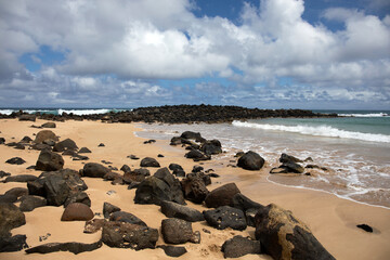 Fototapeta na wymiar Kealia Beach on Kauai Island, Hawaii