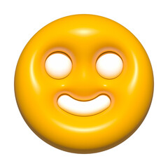 emoji face 3d icon yellow, emoji circle face