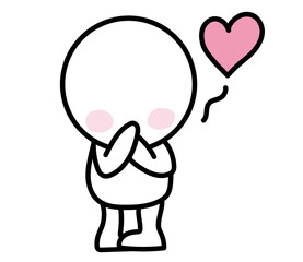 It is an illustration of a two-headed white person in love.