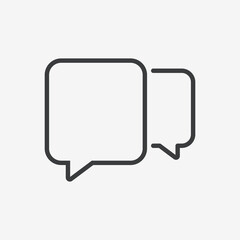 Fototapeta premium Speech Bubble Flat Vector Icon