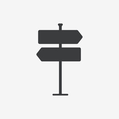 Signpost Direction Concept Flat Vector Icon