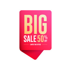Big Sale 50% Off Shopping Label