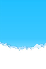 青空と雲のペーパークラフトイメージ