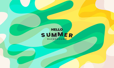 colorful fluid abstract background for summer collection