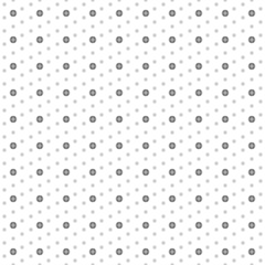 Square seamless background pattern from geometric shapes are different sizes and opacity. The pattern is evenly filled with small black web symbols. Vector illustration on white background