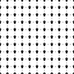 Square seamless background pattern from geometric shapes are different sizes and opacity. The pattern is evenly filled with big black basketball symbols. Vector illustration on white background