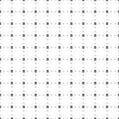 Square seamless background pattern from geometric shapes are different sizes and opacity. The pattern is evenly filled with small black bank symbols. Vector illustration on white background