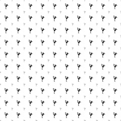 Square seamless background pattern from black figure skating symbols are different sizes and opacity. The pattern is evenly filled. Vector illustration on white background