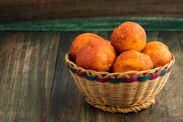 Santuarian buñuelos - Delicious Colombian tradition. Deep fried cheese bread.