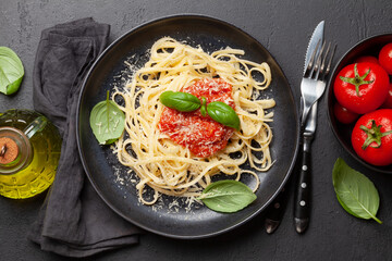 Italian pasta with tomato sauce