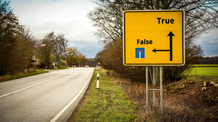 Street Sign True versus False