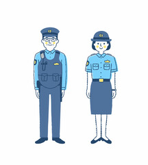 警察官の男女2人