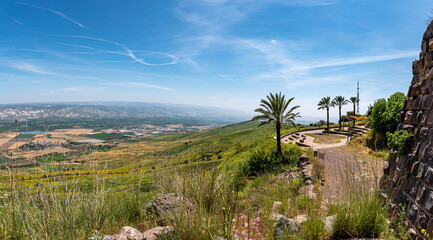 Ruins of Belvoir Fortress - Kokhav HaYarden National Park in Israel. Ruins of a Crusader castle.
