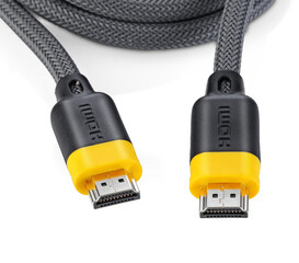 HDMI cable isolated on white background