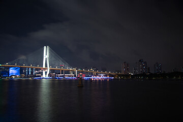 Nanpu-brug bij nacht