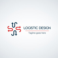 Spreading outward arrows icon. Distribution arrows logo design template. Stock vector illustration isolated on white background.