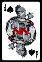 Jack of Spades playing card - Greece original design.