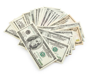 Dollars isolated on white background
