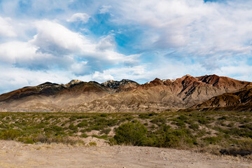landscape with blue sky and clouds