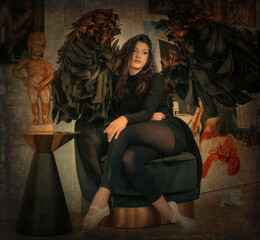 Beautiful girl  in Fine Art Style 