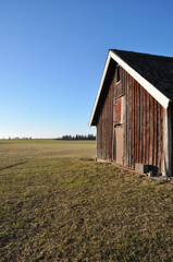 Fototapeta na wymiar Old barn in spring