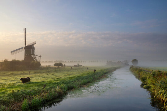 Windmill the Wingerdse Molen near Bleskensgraaf