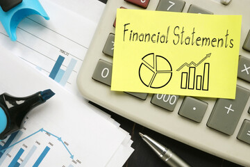 Financial statements are shown using the text