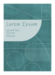 Abstract art,  watercolor geometric background. Design for poster, wall decoration, cover, EPS10 vector template