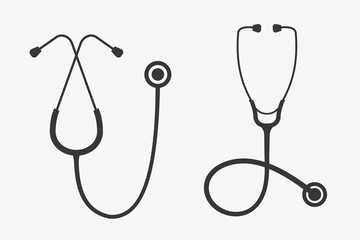 medical stethoscope icon isolated on white background