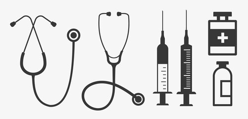 Set of Medical Icons Isolated Vector Illustration