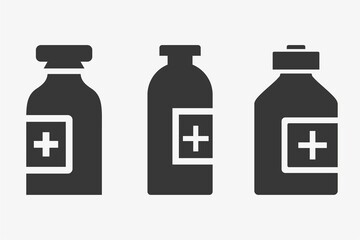 Set of Medicine Bottle icons vector