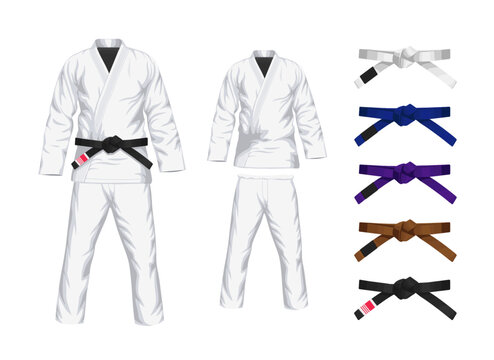 Jiu Jitsu Kimono Mockup (Front View) - Free Download Images High