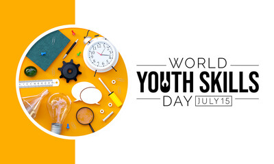 World Youth Skills Day (WYSD) is observed every year on July 15, aims to recognize the strategic importance of equipping young people with skills for employment and decent work. 3D Rendering