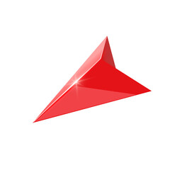 Obraz premium Red glossy navigation arrow . Gps arrow pointer. 